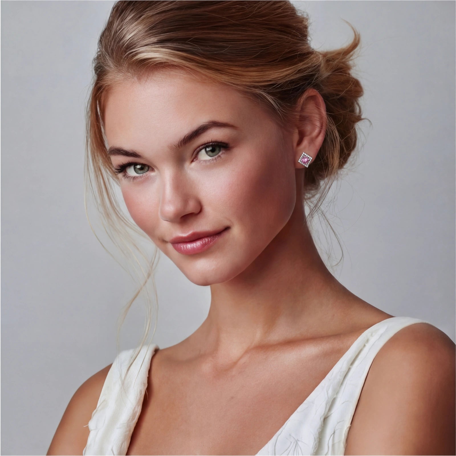 Diamond Halo Studs by AlbaLuxe AlbaLuxe