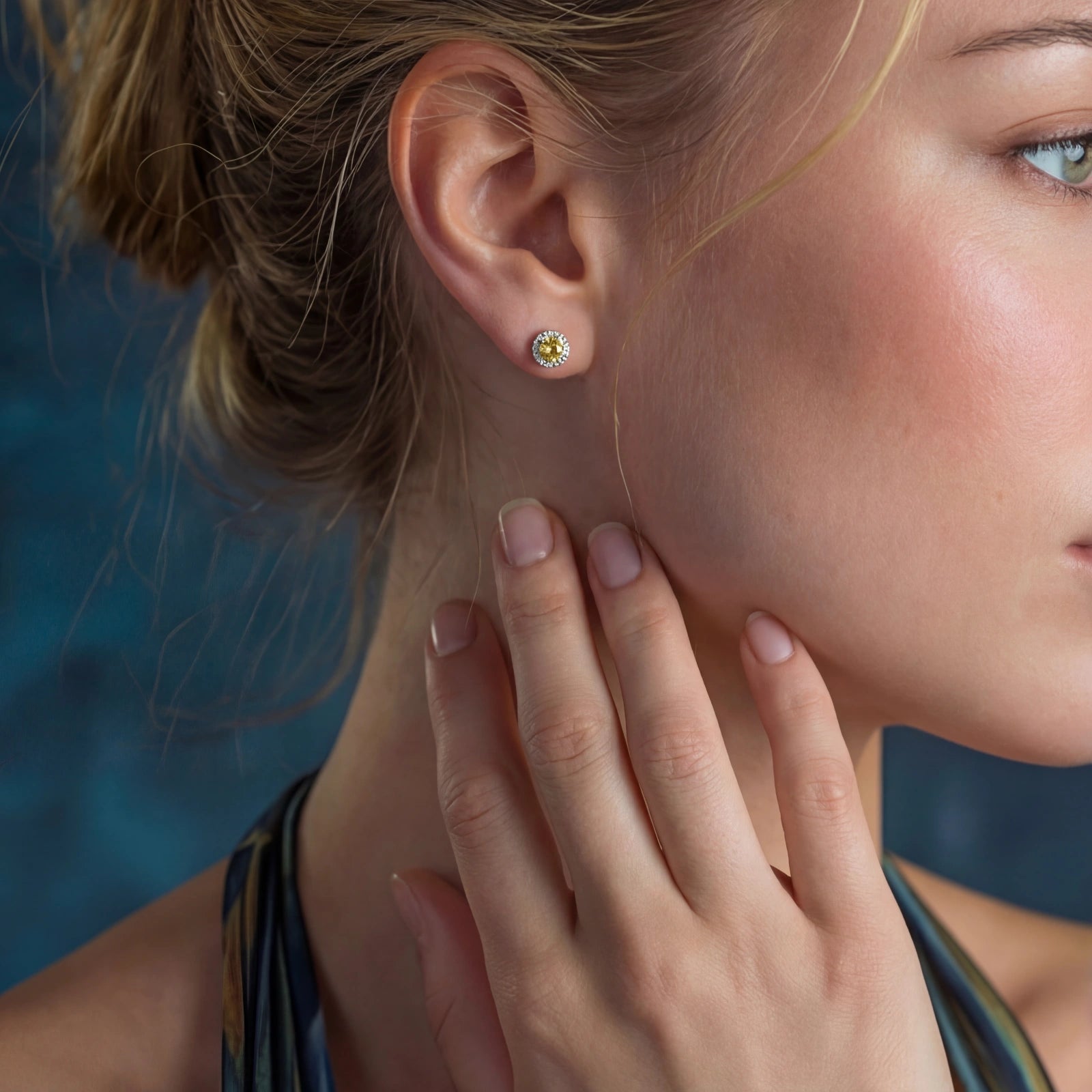 Sunburst Halo Studs by AlbaLuxe AlbaLuxe