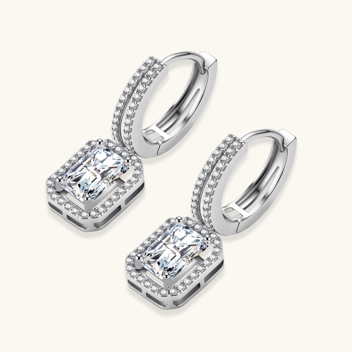 Emerald Cut Moissanite Drops by AlbaLuxe AlbaLuxe