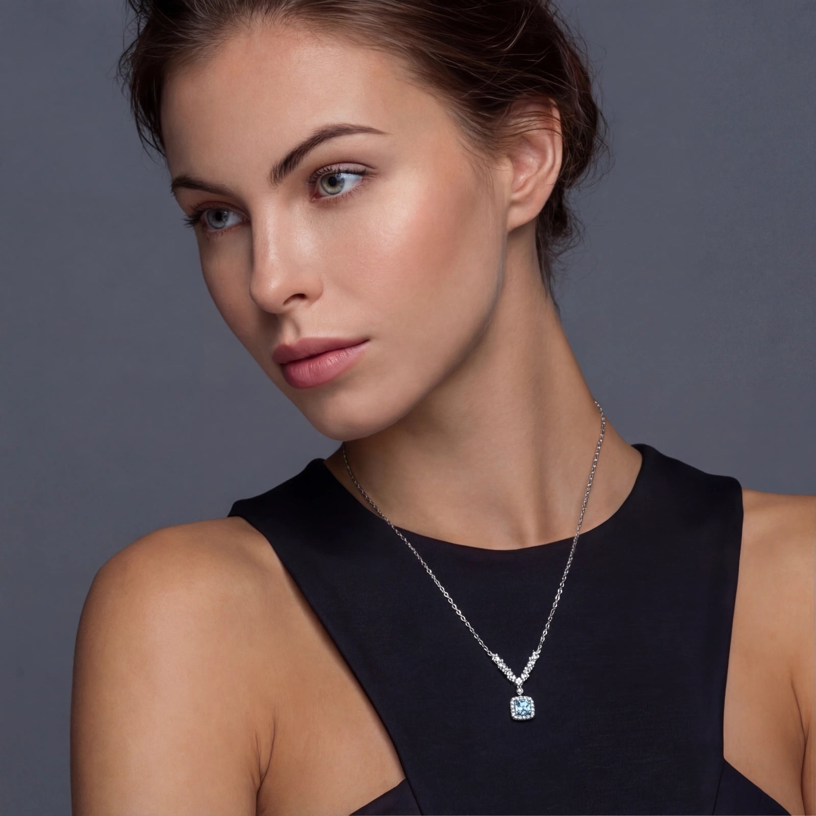 Celestial Arc Moissanite Necklace by AlbaLuxe