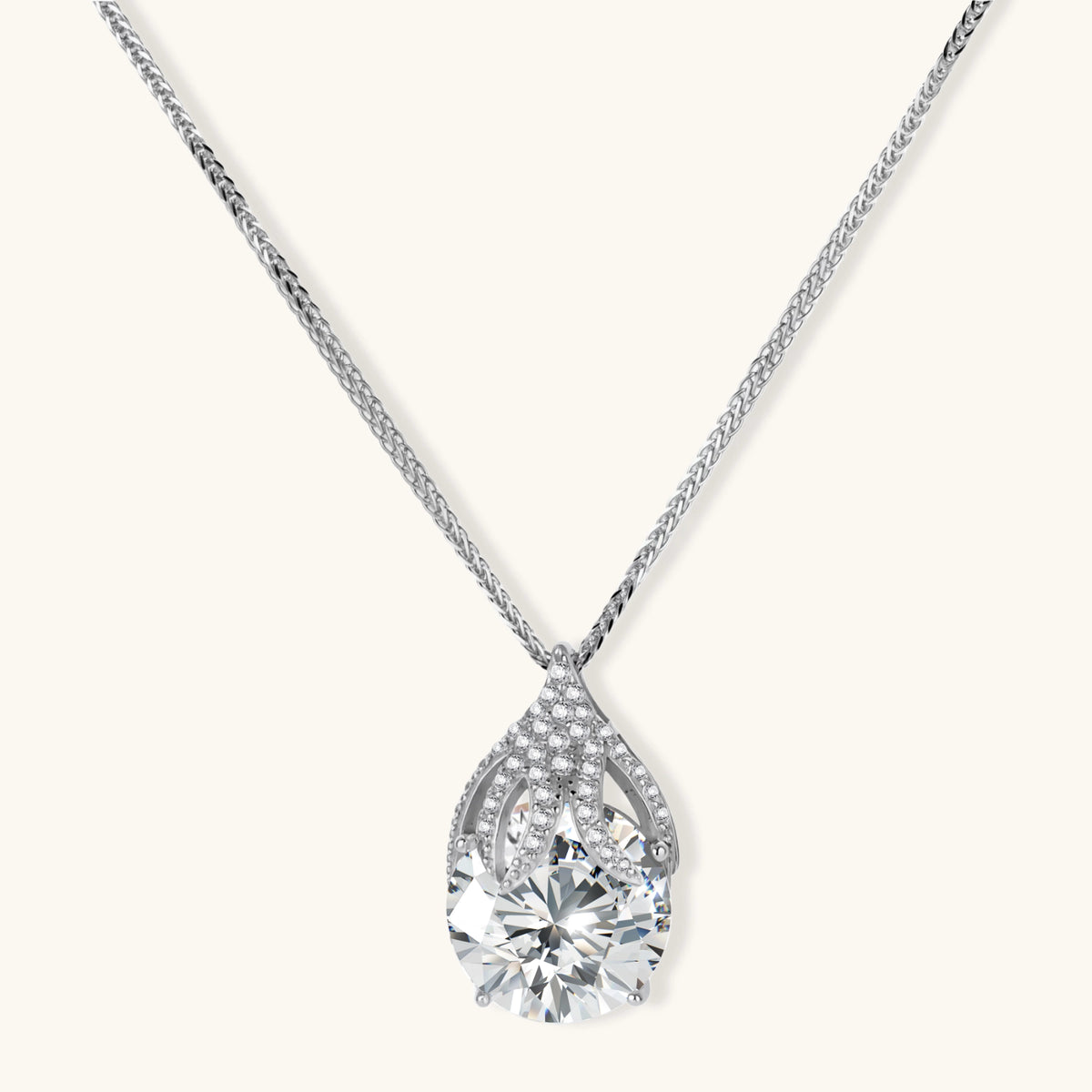 Teardrop Brilliance Moissanite Necklace by AlbaLuxe AlbaLuxe