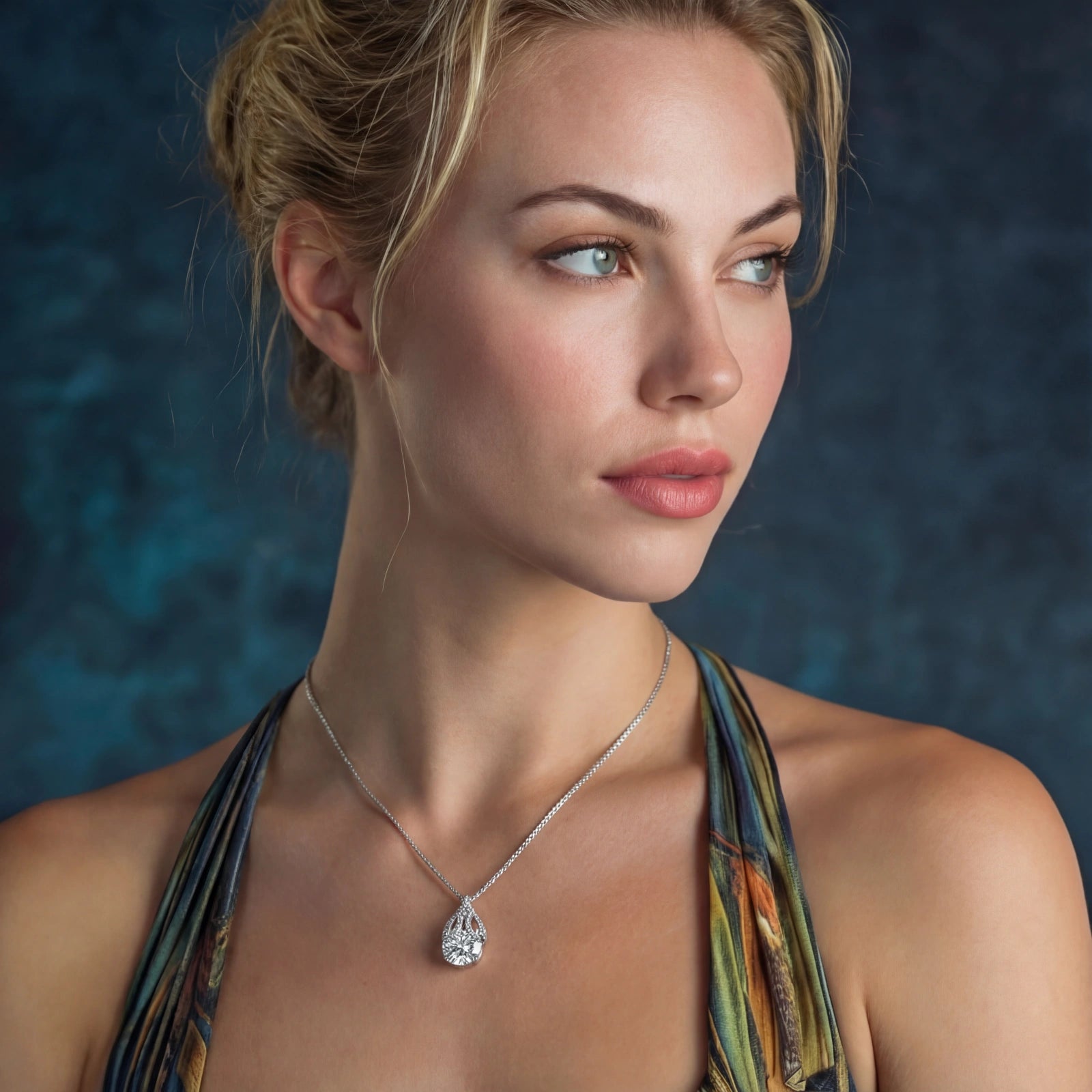 Teardrop Brilliance Moissanite Necklace by AlbaLuxe AlbaLuxe