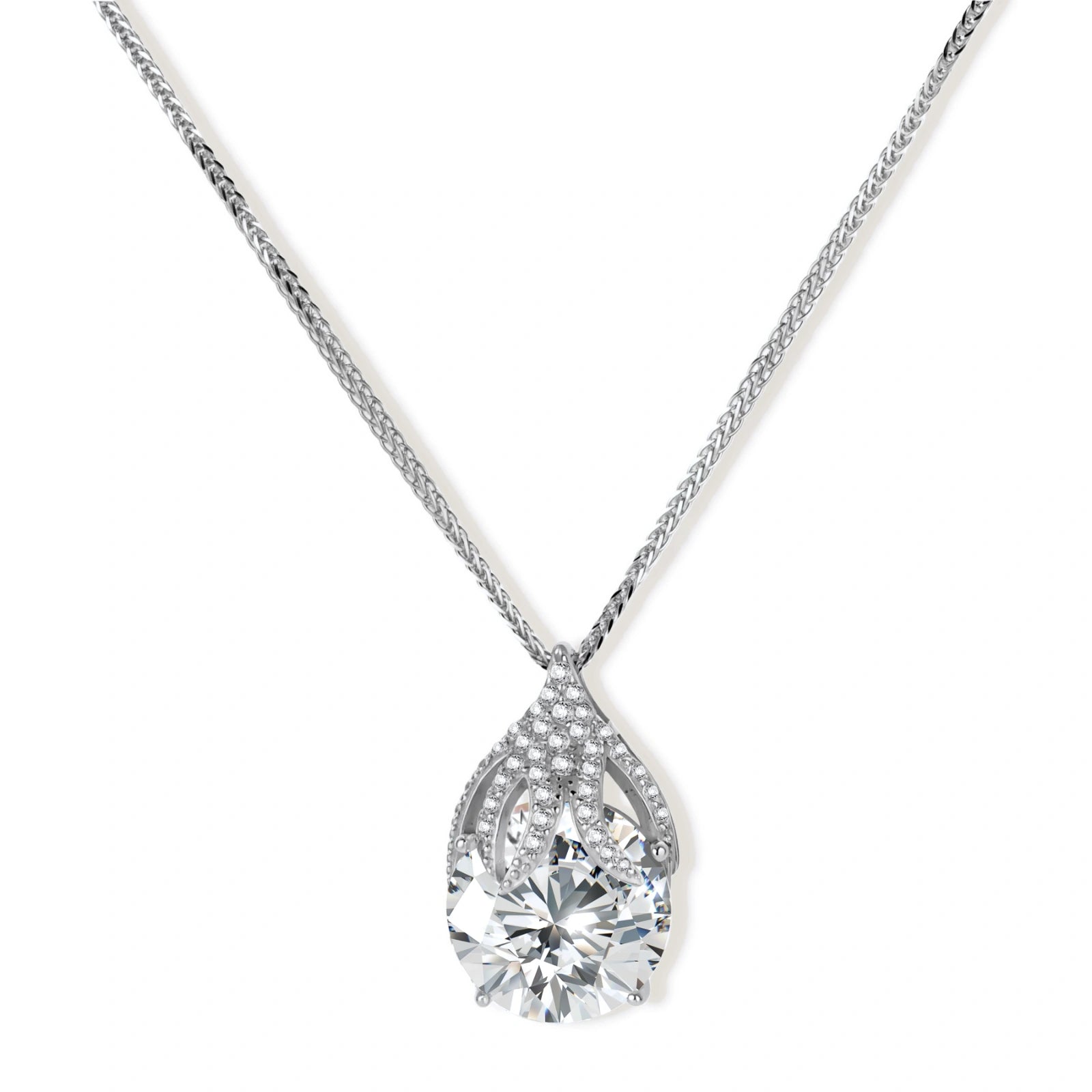 Teardrop Brilliance Moissanite Necklace by AlbaLuxe AlbaLuxe
