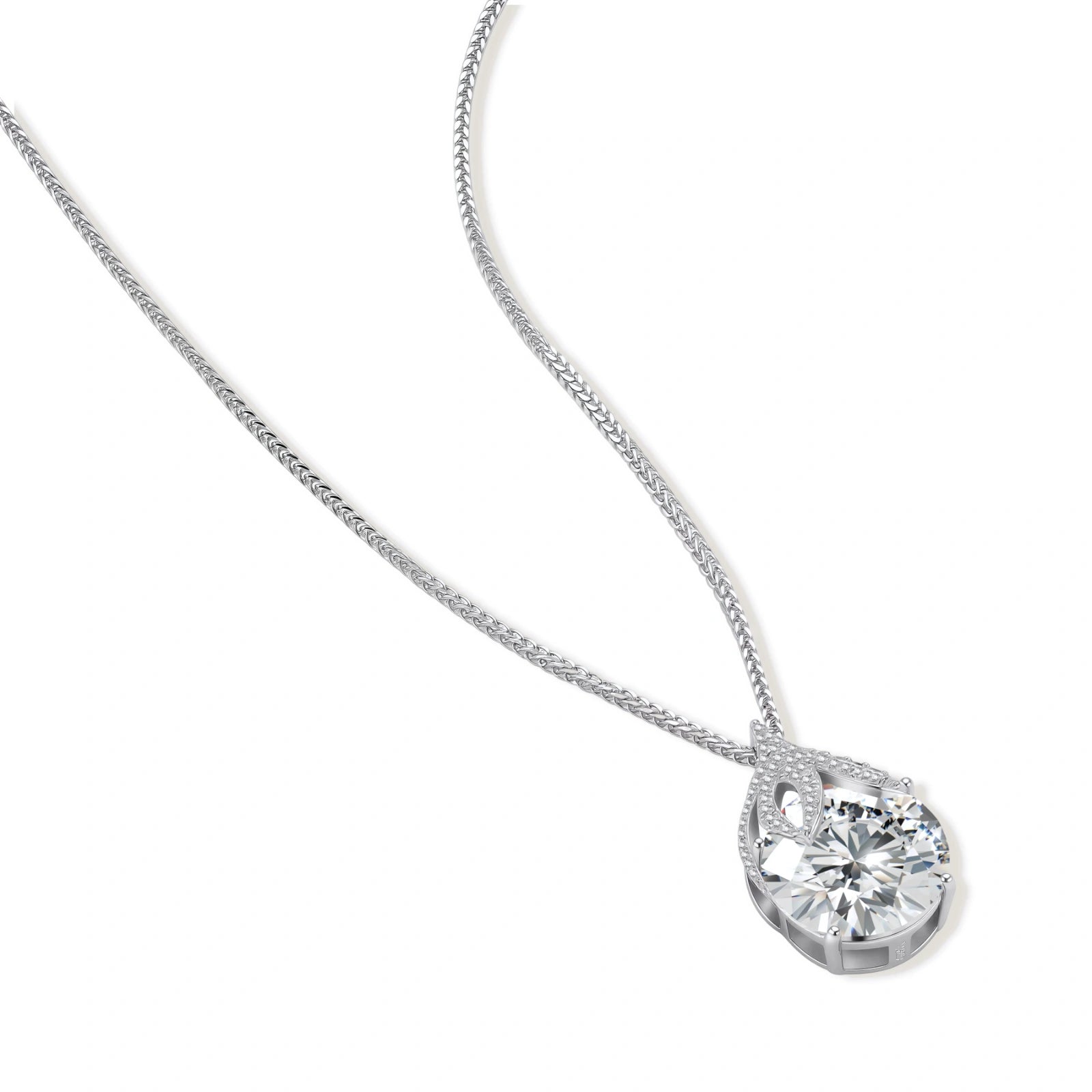 Teardrop Brilliance Moissanite Necklace by AlbaLuxe AlbaLuxe