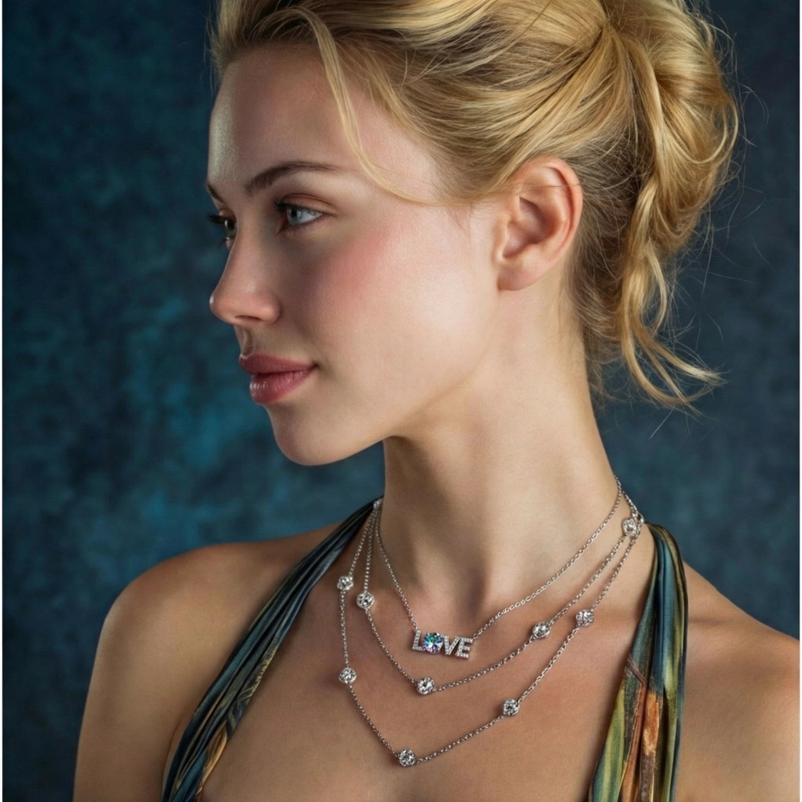 LOVE Moissanite Necklace by AlbaLuxe AlbaLuxe