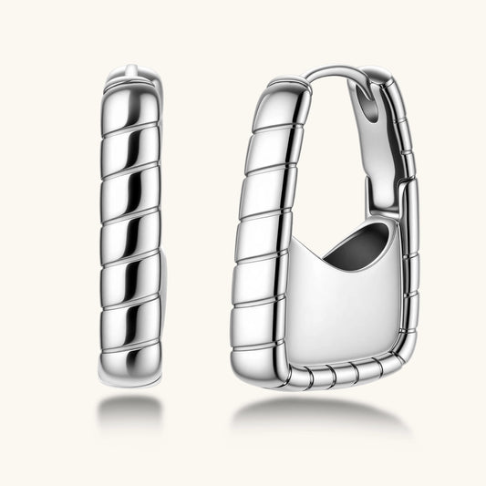 Textured Groove Hoops by AlbaLuxe AlbaLuxe