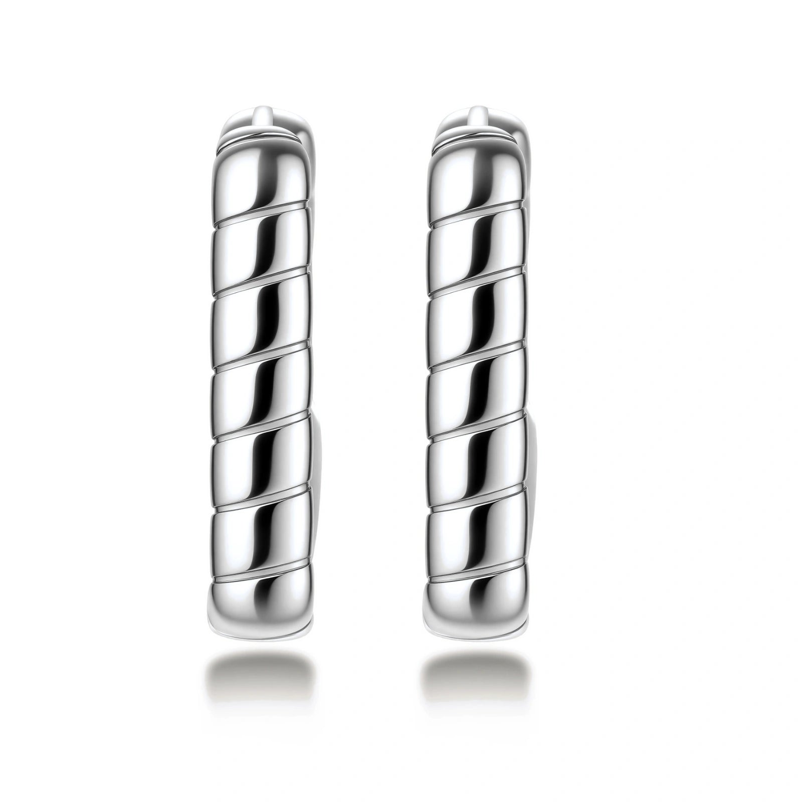 Textured Groove Hoops by AlbaLuxe