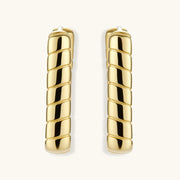 Bamboo Huggie Hoops by AlbaLuxe AlbaLuxe