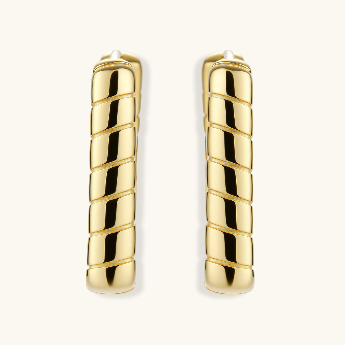 Bamboo Huggie Hoops by AlbaLuxe AlbaLuxe