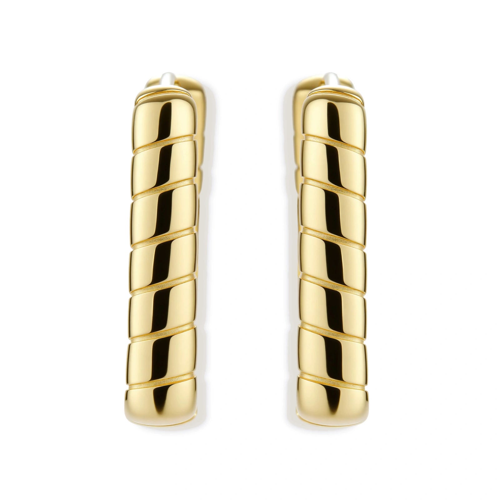 Bamboo Huggie Hoops by AlbaLuxe