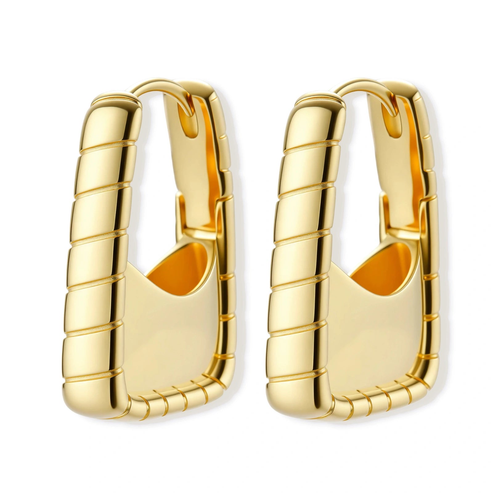 Bamboo Huggie Hoops by AlbaLuxe