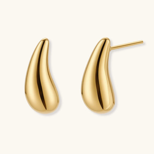 Golden Teardrop Studs by AlbaLuxe AlbaLuxe