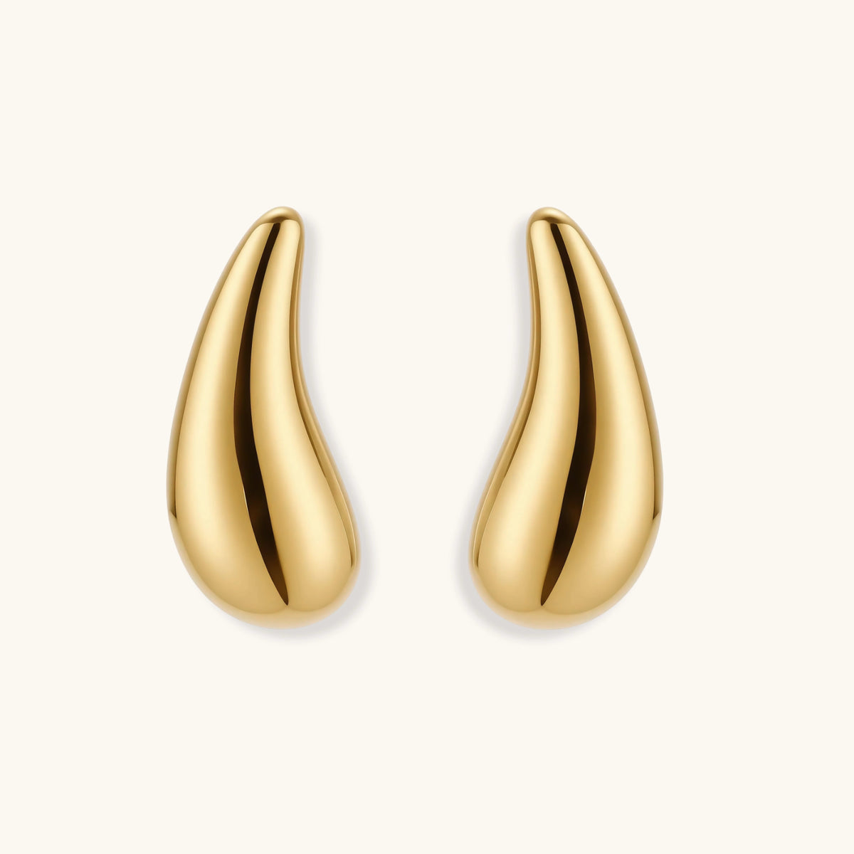 Golden Teardrop Studs by AlbaLuxe AlbaLuxe