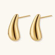 Golden Teardrop Studs by AlbaLuxe AlbaLuxe