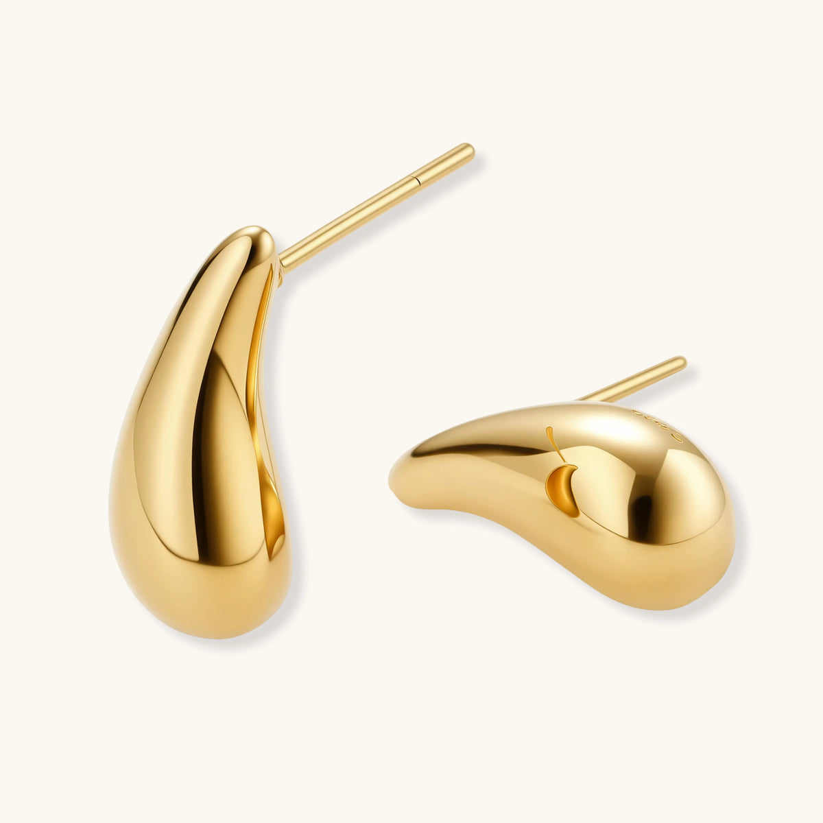 Golden Teardrop Studs by AlbaLuxe AlbaLuxe