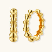Bamboo Segment Hoops by AlbaLuxe AlbaLuxe