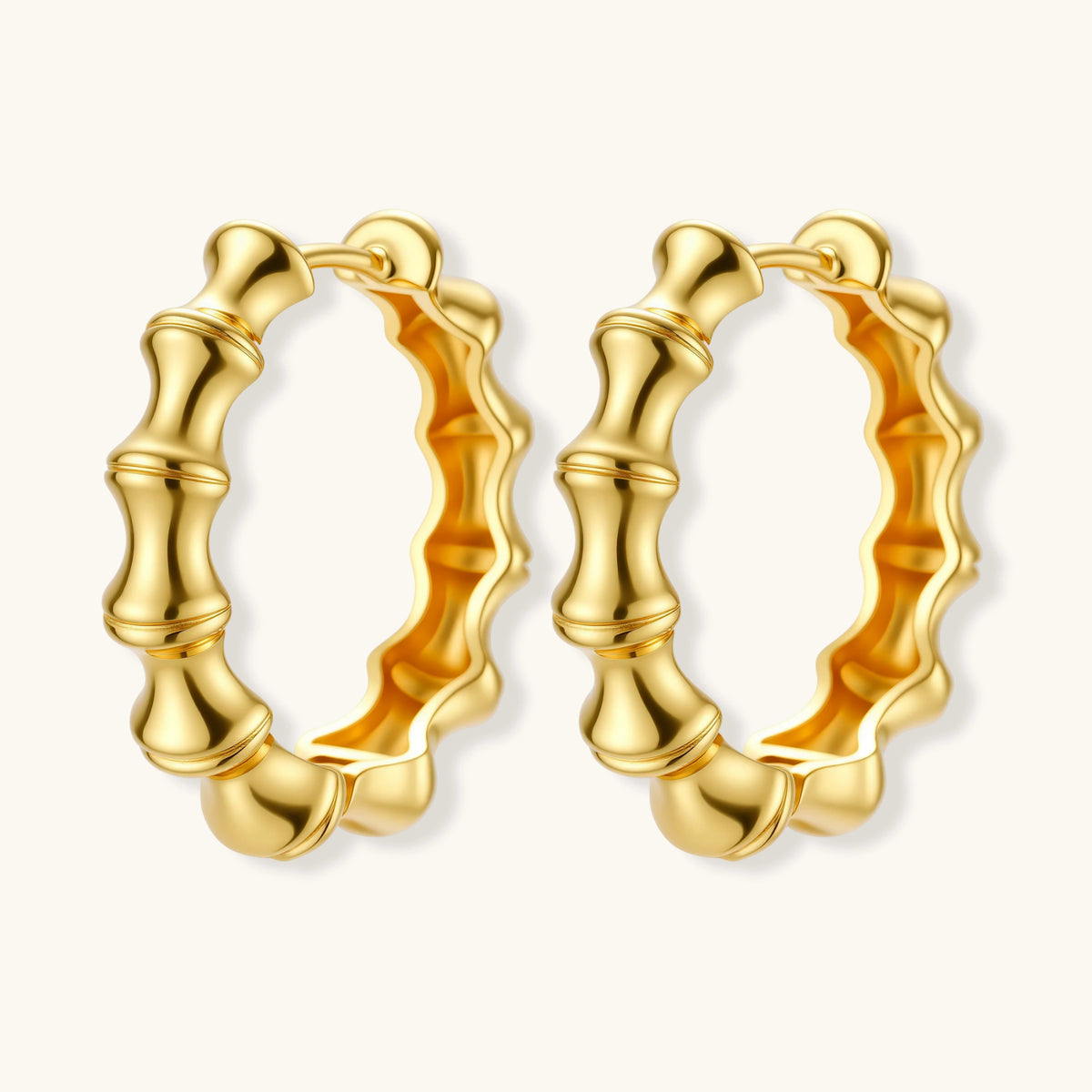 Bamboo Segment Hoops by AlbaLuxe AlbaLuxe
