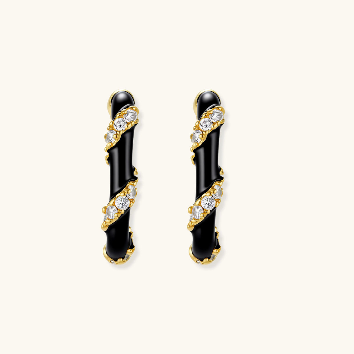 Midnight Stripe Hoops by AlbaLuxe AlbaLuxe