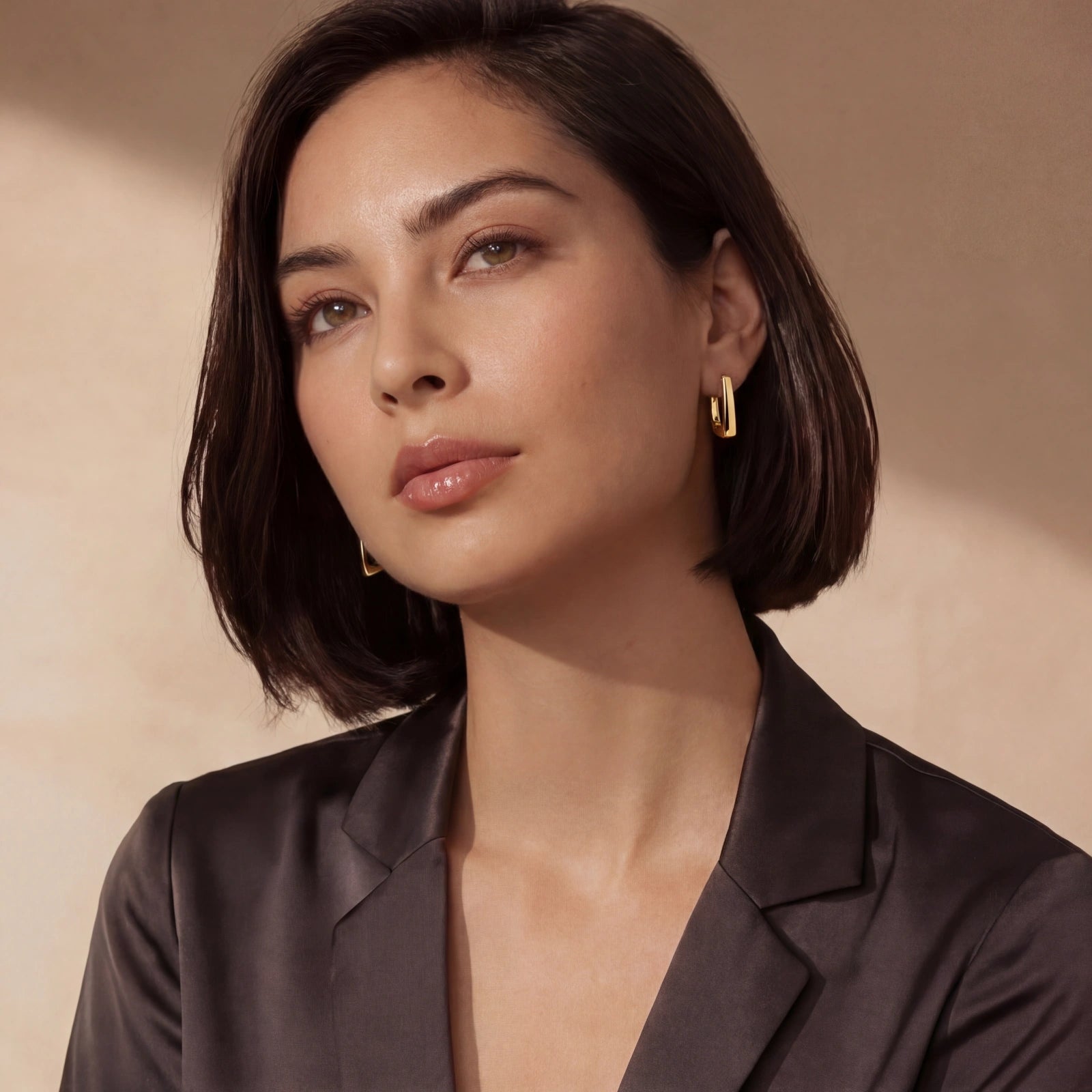 Golden Hour Huggie Earrings by AlbaLuxe