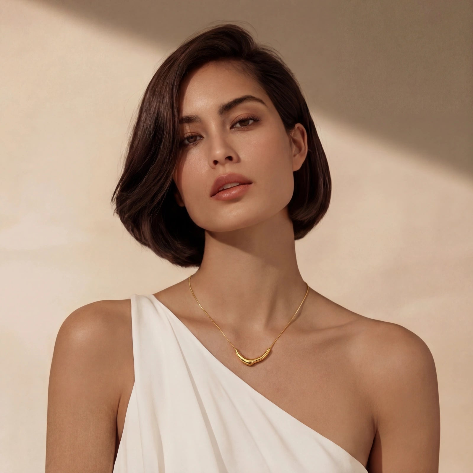 Curve Statement Necklace by AlbaLuxe
