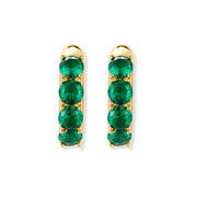 Emerald Huggie Hoops by AlbaLuxe AlbaLuxe