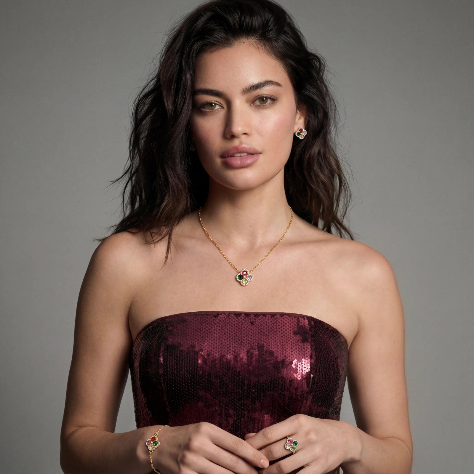 Lucky Clover Jewelry Set by AlbaLuxe