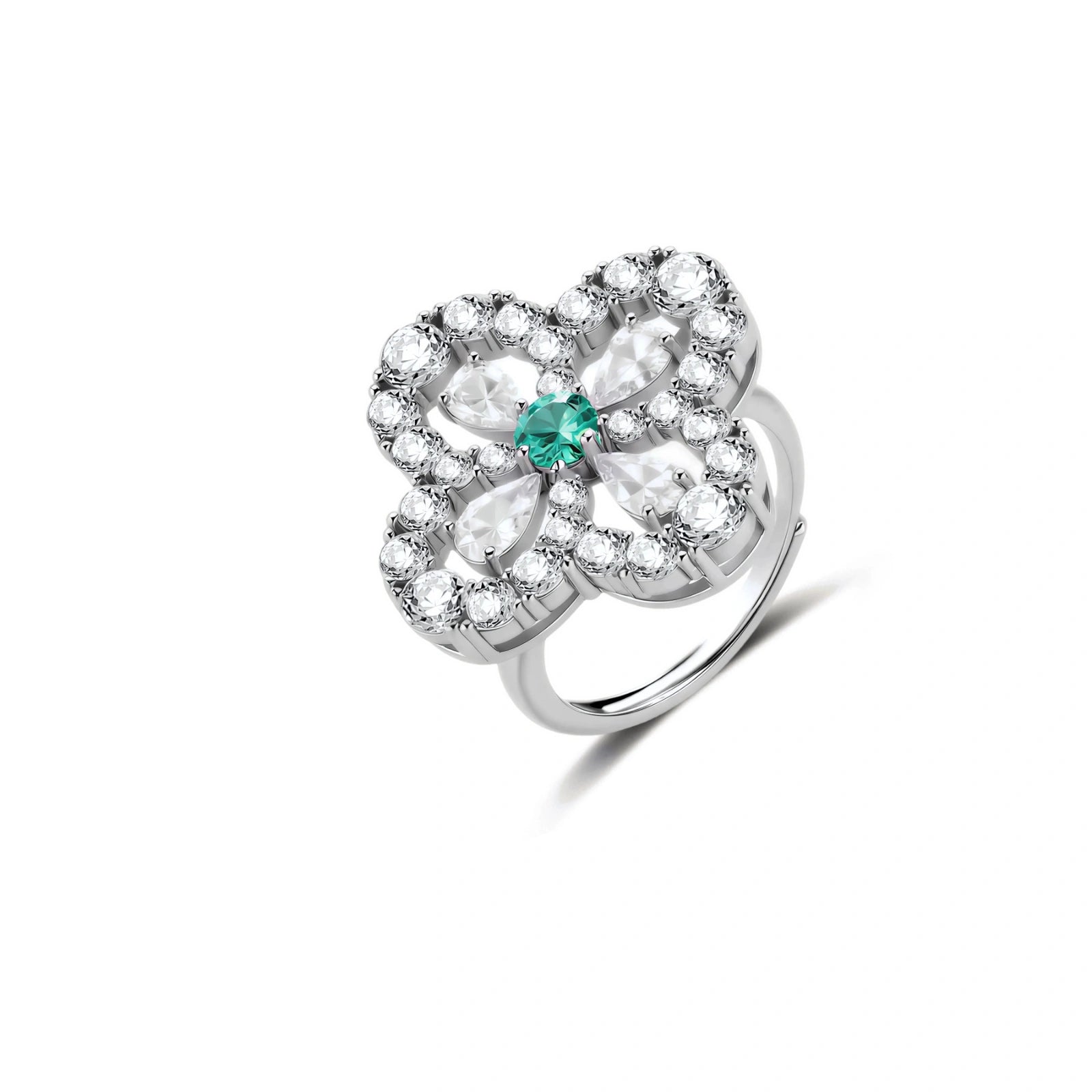 Lucky Charm Clover Ring by AlbaLuxe AlbaLuxe