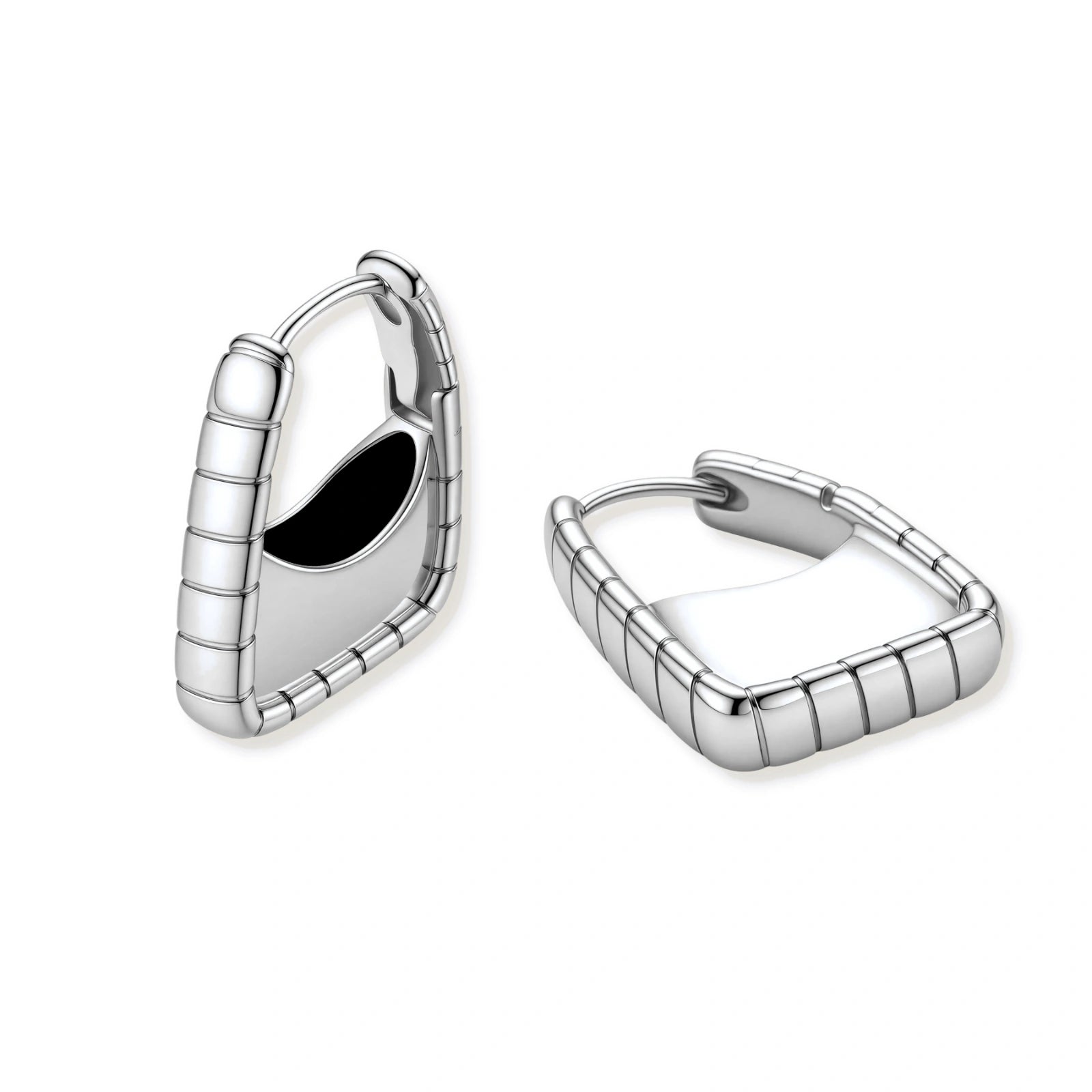 Textured Groove Hoops by AlbaLuxe