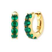 Emerald Huggie Hoops by AlbaLuxe AlbaLuxe