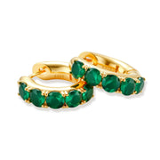 Emerald Huggie Hoops by AlbaLuxe AlbaLuxe