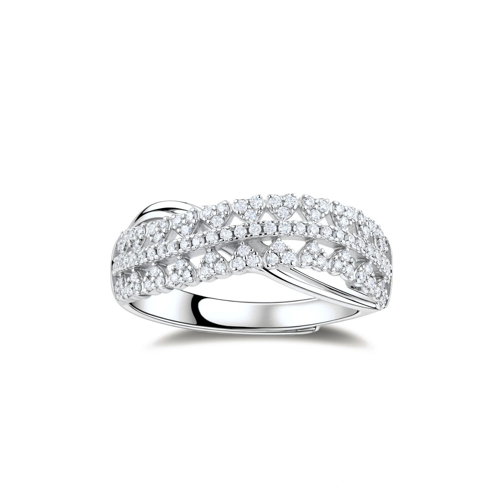 Sterling Silver Infinity Crossover Ring by AlbaLuxe AlbaLuxe