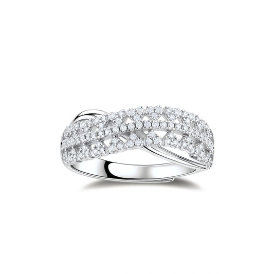 Sterling Silver Infinity Crossover Ring by AlbaLuxe AlbaLuxe