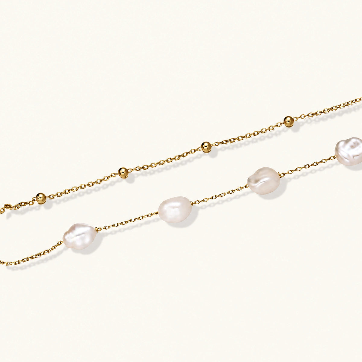 Baroque Pearl Layered Bracelet by AlbaLuxe AlbaLuxe