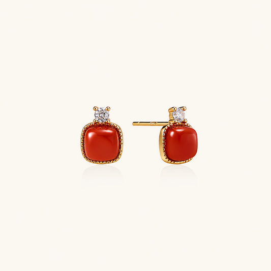 Heritage Agate Studs by AlbaLuxe AlbaLuxe
