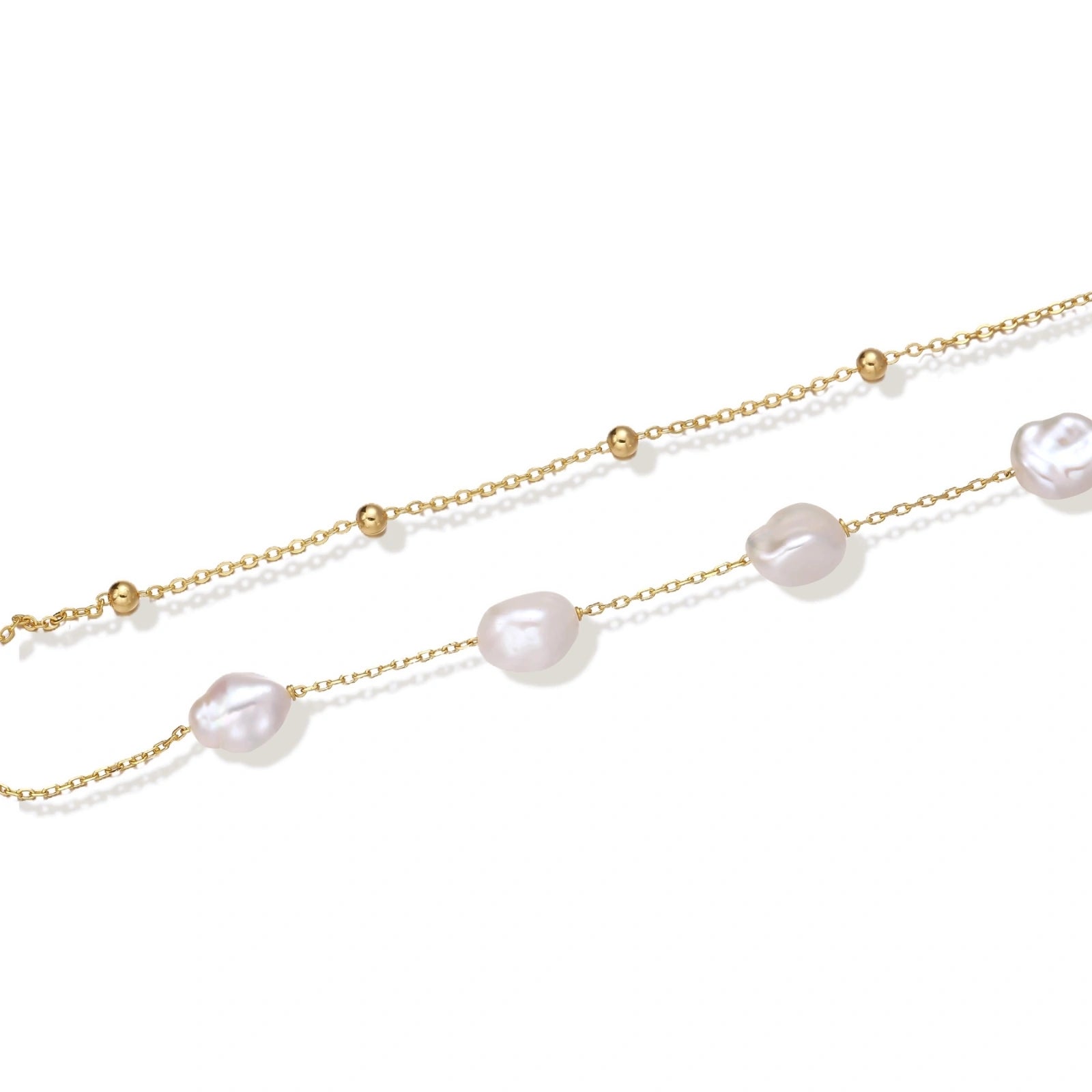 Baroque Pearl Layered Bracelet by AlbaLuxe