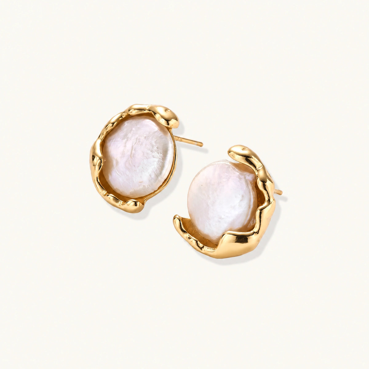 Pearl Embrace Studs by AlbaLuxe AlbaLuxe