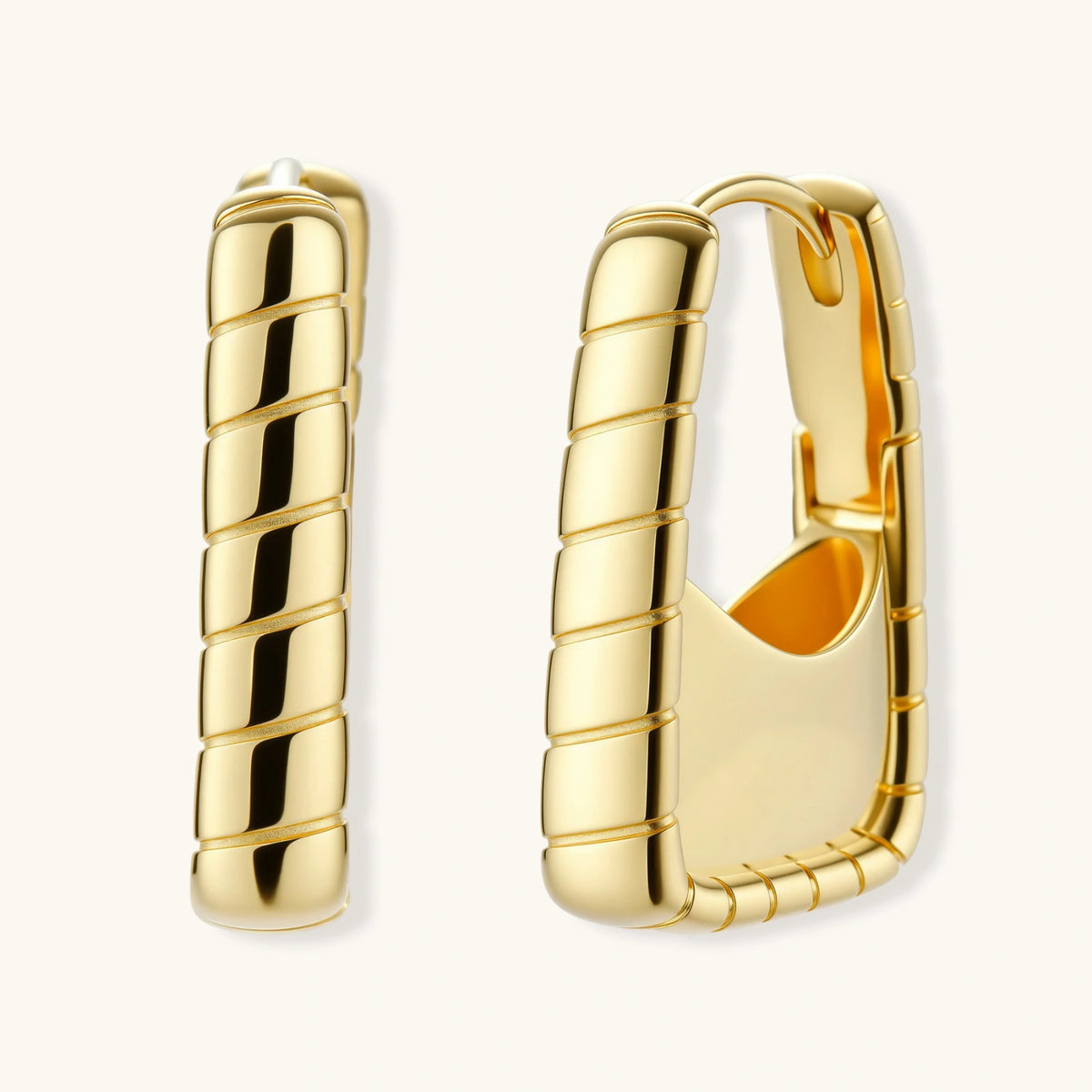 Bamboo Huggie Hoops by AlbaLuxe AlbaLuxe