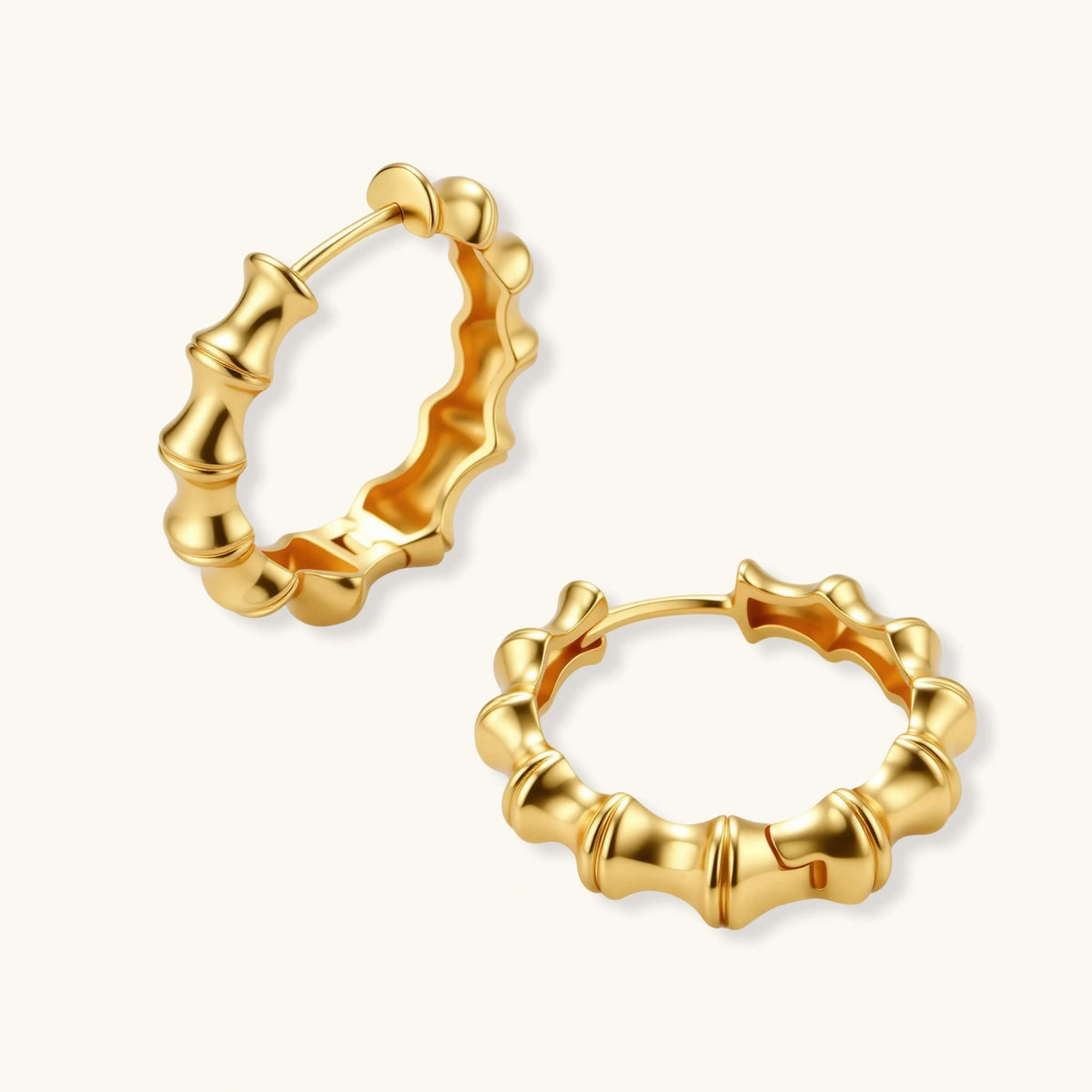 Bamboo Segment Hoops by AlbaLuxe AlbaLuxe
