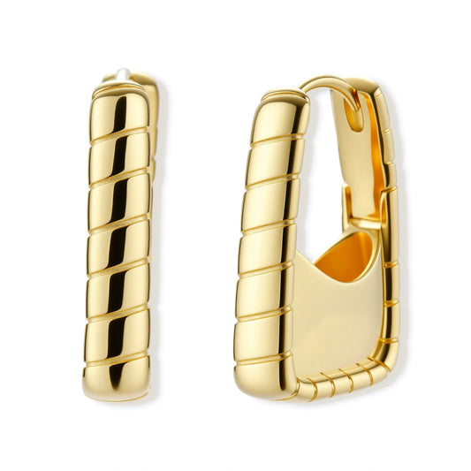 Bamboo Huggie Hoops by AlbaLuxe