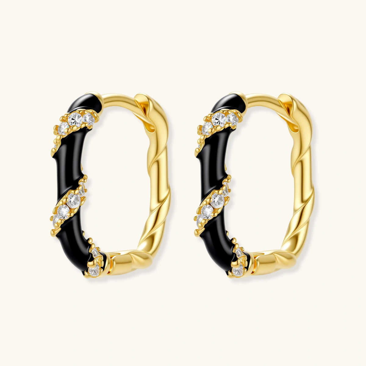 Midnight Stripe Hoops by AlbaLuxe AlbaLuxe