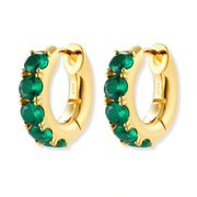 Emerald Huggie Hoops by AlbaLuxe AlbaLuxe