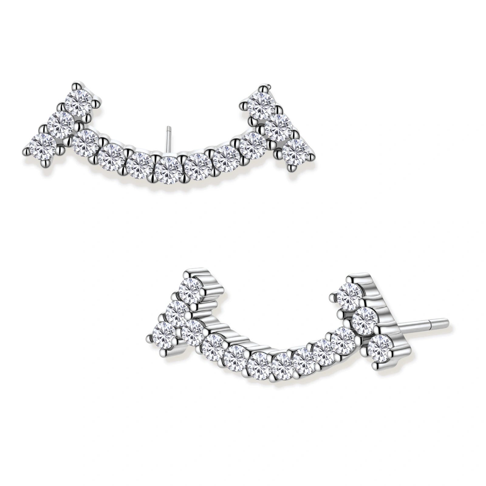 Sterling Silver Cosmic Arc Climbers by AlbaLuxe AlbaLuxe