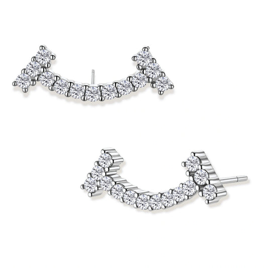 Sterling Silver Cosmic Arc Climbers by AlbaLuxe AlbaLuxe