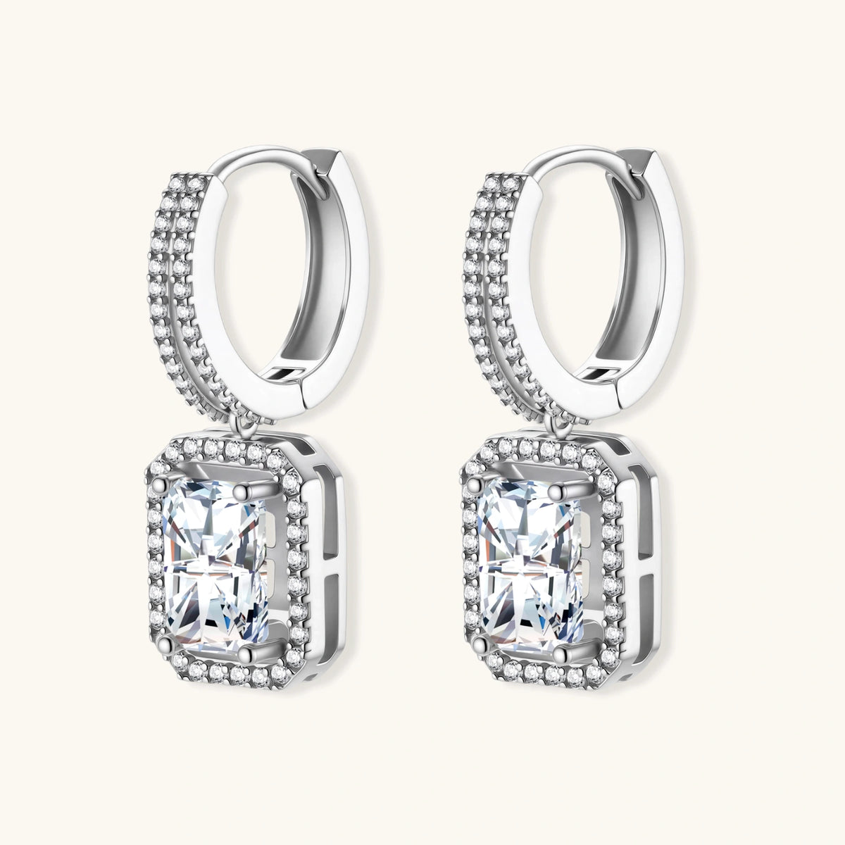 Emerald Cut Moissanite Drops by AlbaLuxe AlbaLuxe