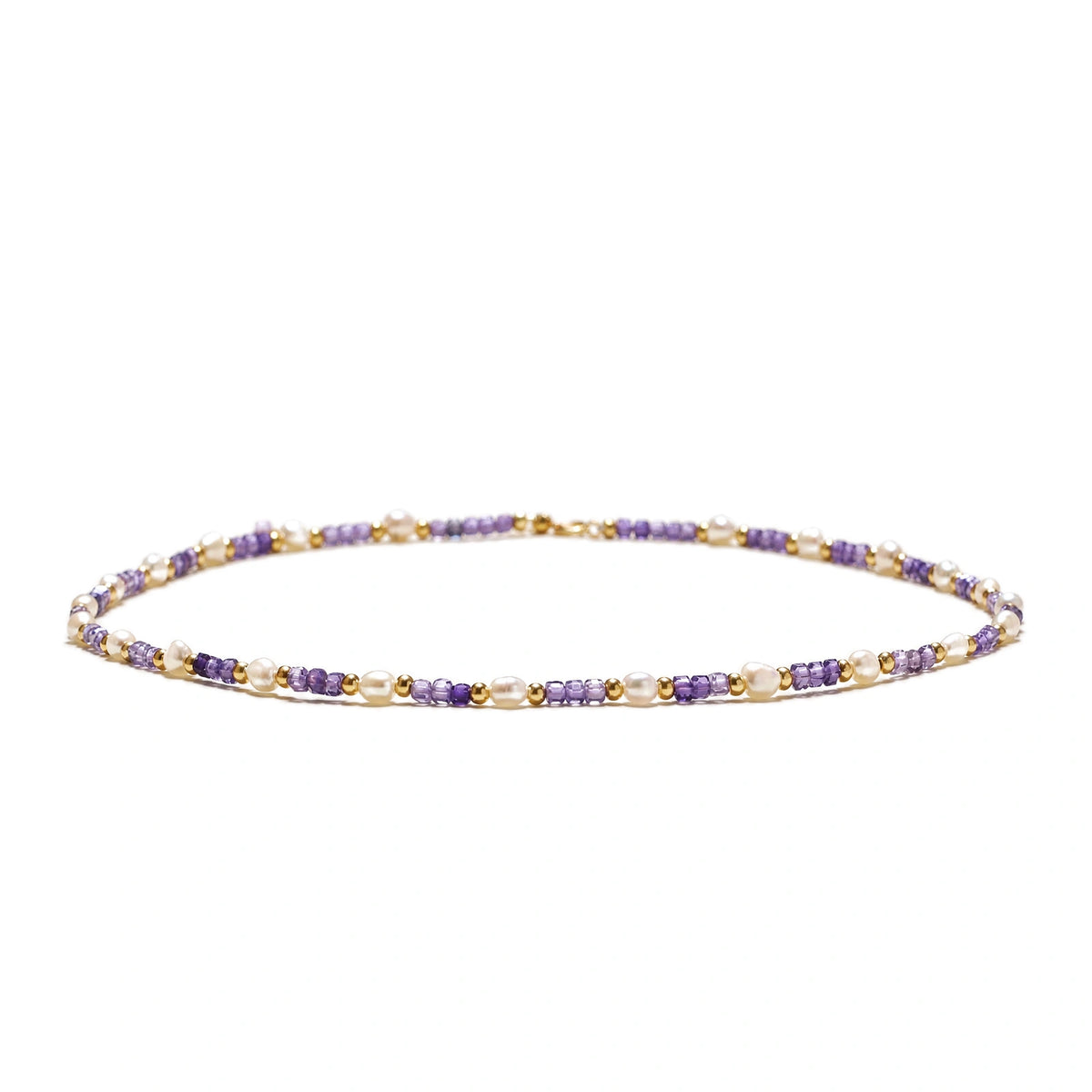 Amethyst Pearl Harmony Necklace by AlbaLuxe AlbaLuxe
