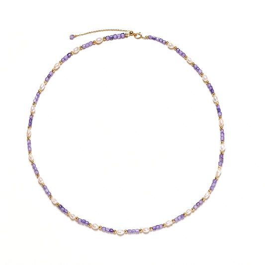 Amethyst Pearl Harmony Necklace by AlbaLuxe AlbaLuxe