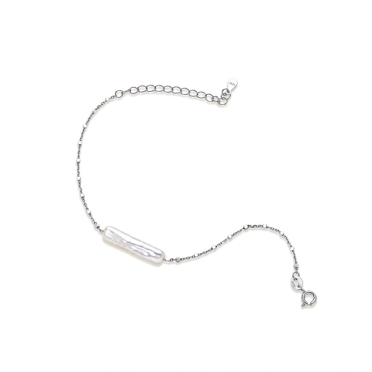 Baroque Pearl Chain Bracelet by AlbaLuxe AlbaLuxe