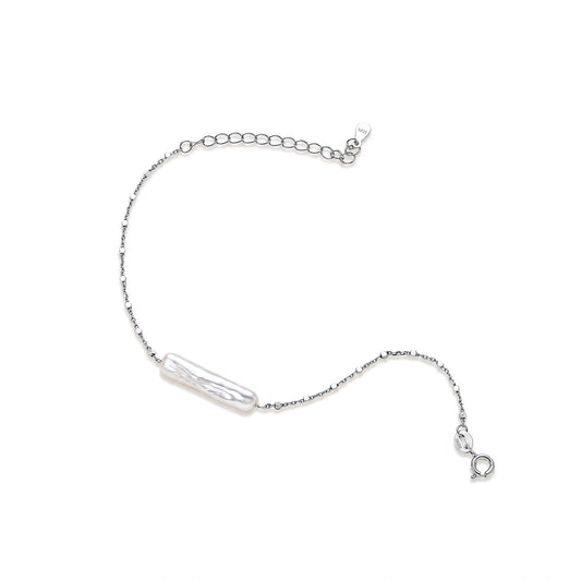 Baroque Pearl Chain Bracelet by AlbaLuxe AlbaLuxe
