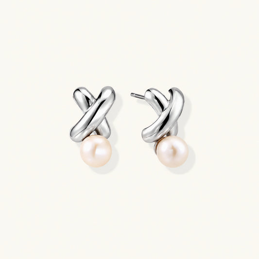 Infinity Pearl Studs by AlbaLuxe AlbaLuxe