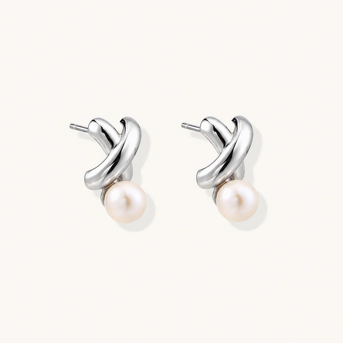 Infinity Pearl Studs by AlbaLuxe AlbaLuxe